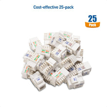 Load image into Gallery viewer, Matters UL Listed 25-Pack RJ45 Keystone Jack/White
