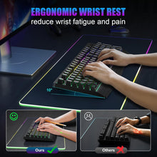 Load image into Gallery viewer, Carbon Black-Gaming Keyboard, 7-Color Rainbow LED Backlit

