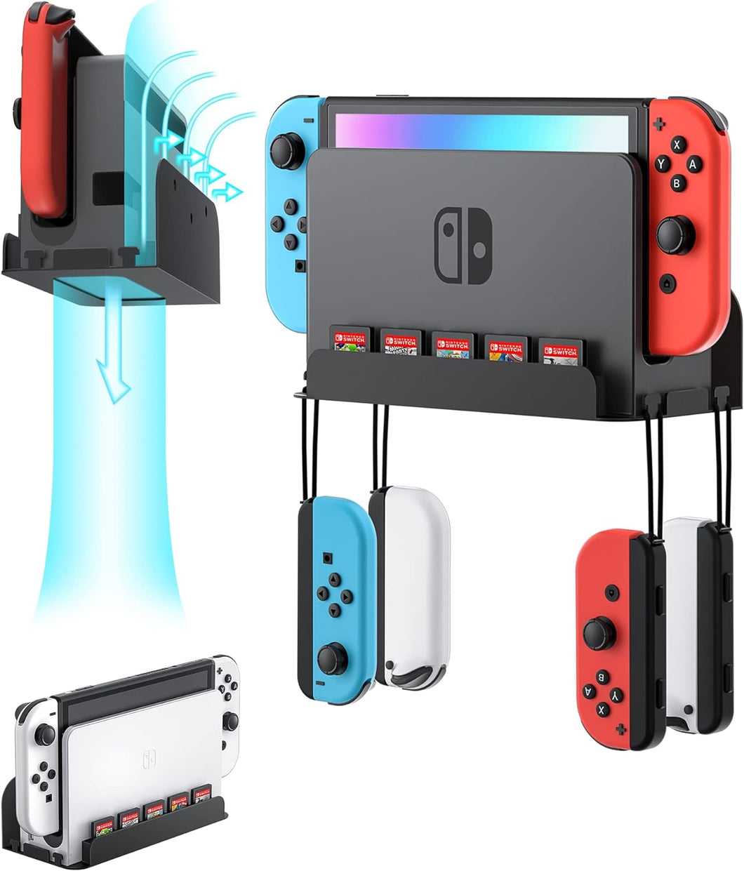 Wall Mount for Nintendo Switch and Switch OLED/Black