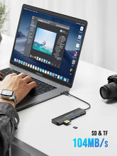 Load image into Gallery viewer, USB C Hub 8-in-1 Adapter/USB-C Hub with 4K HDMI Output/100W Power Delivery, USB 3.0 5Gdps Port
