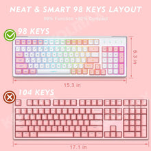 Load image into Gallery viewer, White/ Wireless Gaming Keyboard

