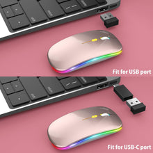 Load image into Gallery viewer, LED Wireless Mouse/Rose Gold
