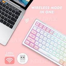 Load image into Gallery viewer, White/ Wireless Gaming Keyboard
