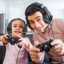 Load image into Gallery viewer, Black/Stereo Gaming Headset for PS4 PC Xbox One PS5 Controller, Noise Cancelling Over Ear Headphones with Mic
