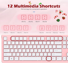 Load image into Gallery viewer, Pink/Computer Keyboard Wired/Plug Play USB Keyboard
