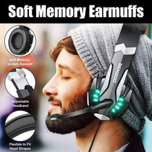Load image into Gallery viewer, Black/Stereo Gaming Headset for PS4 PC Xbox One PS5 Controller, Noise Cancelling Over Ear Headphones with Mic
