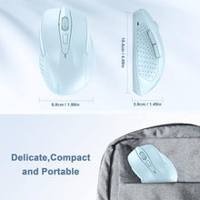 Load image into Gallery viewer, Wireless Mouse, 2.4G Ergonomic Optical Mouse/	Lightblue
