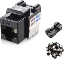 Load image into Gallery viewer, Matters UL Listed 25-Pack RJ45 Keystone Jack/Black
