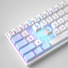 Load image into Gallery viewer, Blue White/Mini 60% Gaming Keyboard/Upgrade RGB Backlit 61 Key Ultra-Compact Keyboard
