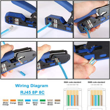 Load image into Gallery viewer, Lan Network Cable Tester Crimp Tool Kit/Blue/Black
