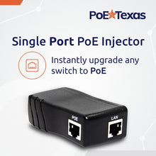 Load image into Gallery viewer, Injector /Single Port Power Over Ethernet Passive PoE Adapter (UL Rated PoE Integrated Power)
