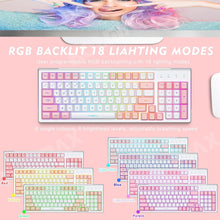 Load image into Gallery viewer, White/ Wireless Gaming Keyboard
