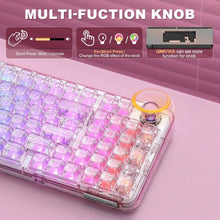Load image into Gallery viewer, Pink- Wireless Mechanical Gaming Keyboard with Knob
