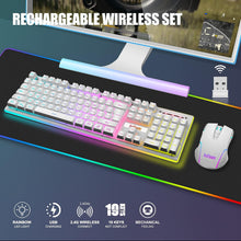 Load image into Gallery viewer, Wireless Gaming Keyboard and Mouse Combo/White
