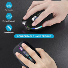 Load image into Gallery viewer, LED Wireless Mouse/Galaxy Black
