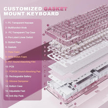 Load image into Gallery viewer, Pink- Wireless Mechanical Gaming Keyboard with Knob
