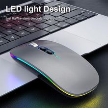 Load image into Gallery viewer, LED Wireless Mouse/Matt Gray
