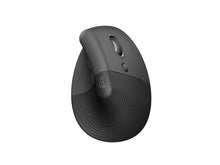 Load image into Gallery viewer, Logitech Lift Vertical Ergonomic Mouse, Wireless, Bluetooth or Logi Bolt USB receiver, Quiet clicks, 4 buttons, Graphite - Optical - Wireless - Bluetoot
